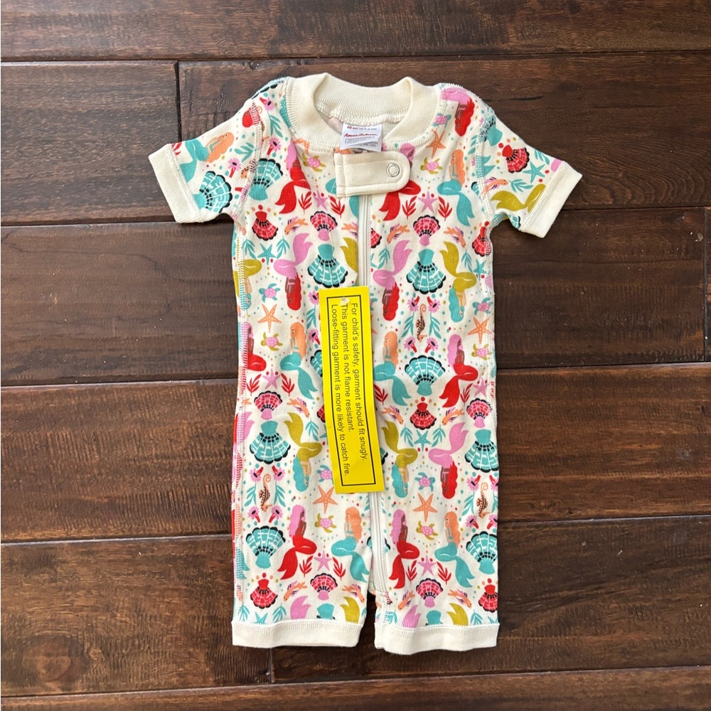 Hanna Andersson pajama short sleeve romper NWT